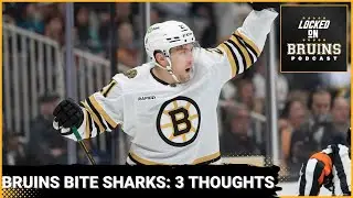 3 Thoughts on Bruins win over Sharks! On James van Riedmsyk, Johnny Beecher, and weird scheduling