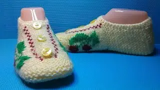 Мягкие тапочки для дома/ Следки с орнаментом 