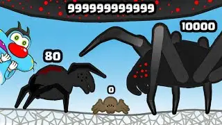OGGY Growing Aa Spider to Max Leve Size In Roblox Be A Spider !
