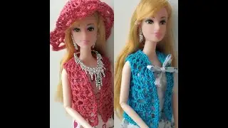 Одежда для куклы Барби крючком. Жакет / Clothes for Barbie doll crochet. Jacket