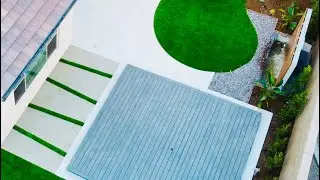 尔湾庭院设计施工。Irvine landscape design and construction. 狭长大后院，如何设计规划
