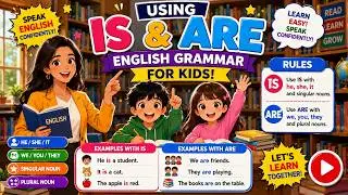 Using is and are for kids| English Grammar | is and are sentences|