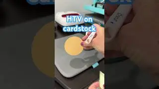 How to put HTV on cardstock 