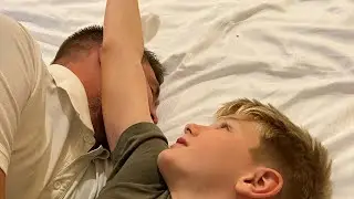 Dad vs son hotel wrestling match