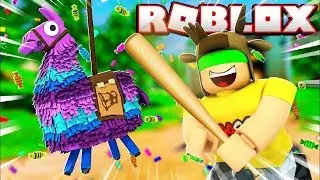 BREAKING THE WORLD'S BIGGEST PIÑATA IN ROBLOX!