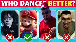 Who Dances Better? MEME Edition - Skibidi Toilet, Rainbow Friends, Wednesday, Skibidi Dop Dop, M3GAN