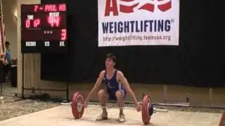 16 Year Old Matthew Hinson Snatch 94KG (207LB) @ 67KG (148LB)