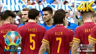 PES 2021 - Italy vs Wales Prediction | UEFA Euro 2020 | Gameplay [4K-60F]