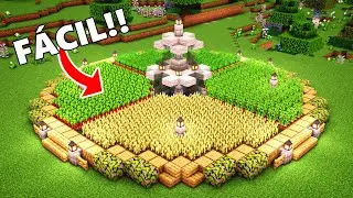 HUERTO FÁCIL Y BONITO EN MINECRAFT - Tutorial