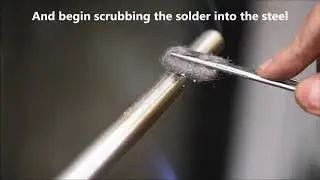 Tinning a barrel prior to soldering on sights