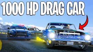 Running From Cops In A 1000HP Drag Car on GTA 5 RP
