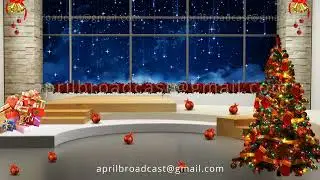 Christmas TV Studio Set 39 - Virtual Green Screen Background Loop