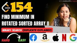 Find Minimum in Rotated Sorted Array II | Super Simplified | Binary Search | Leetcode 154