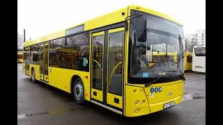 Минск, поездка на автобусе МАЗ-203.015, рег.№ АТ 6593-7, марш.32с (28.10.2022)