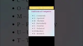 Basic Computer Knowledge 