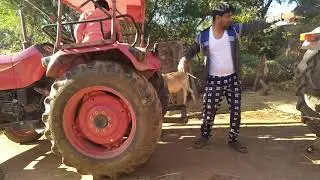 Tractor Pulling together Mahindra Arjun NOVO 605 di 4wd Stuck in Mud Tractors Stucked Eicher Tractor