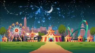 Background Animasi Carnival 2D Animation, Fireworks Anime || no copyright - Animasi Green