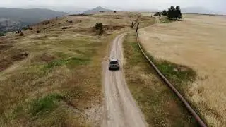 Дагестан, лето, пшеничные поля, дорога в горы