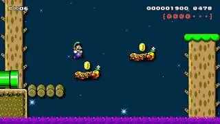 Wiggler's Wired Woodlands by Frost89 🍄 Super Mario Maker 2 😶 No Commentary　⚿acb