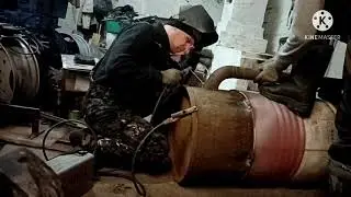 Коптильня за вечер из бочек