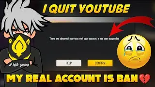 MY REAL🥺ACCOUNT IS BAN || I QUIT YOUTUBE 😭 FF ID BAN ||‎@Mr_TouFiK_02