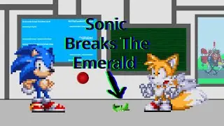 Sonic breaks an emerald
