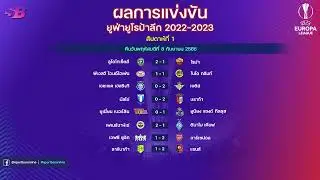สรุปผลฟุตบอลยูฟ่ายูโรป้าลีก ล่าสุด (นัดที่ 1|สัปดาห์ที่1) : Europa League 2022/2023 (Week 1)