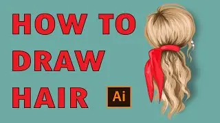 How to draw vector hair like a Pro in Adobe Illustrator. How to draw realistic hair in Illustrator