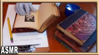 ASMR Inspecting Books from the 1800's / Glove Sounds / Page Turning