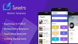 Sunastro - Bootstrap 4x Mobile HTML5 Template | Themeforest Website Templates and Themes
