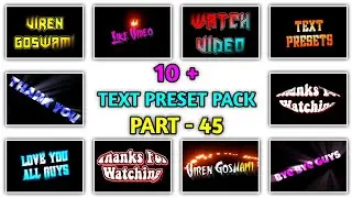 Alight Motion Text Animation Presets | Alight Motion Presets | Text Presets | Alight Motion Pack