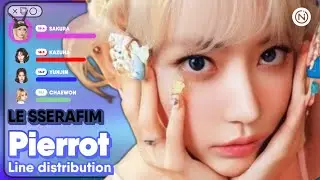 LE SSERAFIM - 'Pierrot' (Line Distribution Color Coded) @Nawaii_k