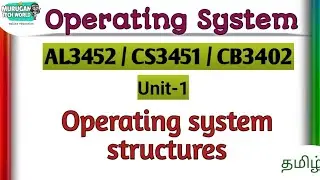 Operating system structures in operating system tamil||AL3352/CS3451/CB3402||OS.