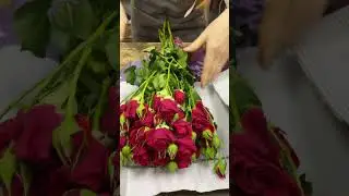 Красная кустовая роза
