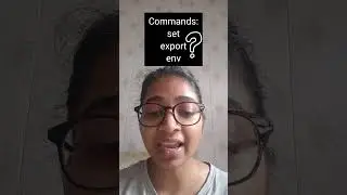 What are set , export and env commands ? 