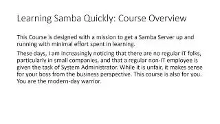 Configuring SAMBA SERVER quickly and learn Troubleshooting