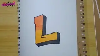 HOW TO DRAW LETTER L IN GRAFFITI STYLE 3D