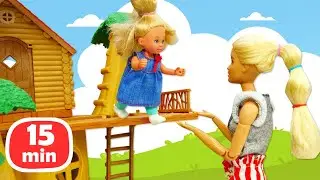 Casa na árvore da Evi Love! Historinha infantil com bonecas Barbie