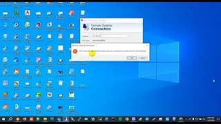The connection was denied because the user account is not authorized for remote login