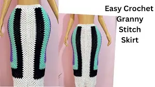 Crochet Granny Stitch Maxi Skirt || How to crochet a skirt for beginners