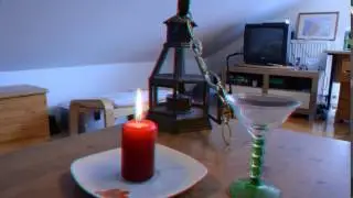 Melting Candle 3D Timelapse (Anaglyph)