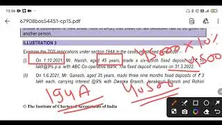 Tax Deducted at Source Questions || CA Final