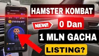 Hamster Kombat / 0 Dan 100% To'liq Malumot 1 mln olish va 3 karta ochish