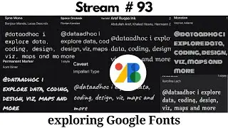 stream #93 : exploring Google Fonts