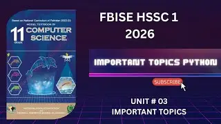 Class 11 computer Important Python Programs Unit 3 fbise exam 