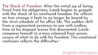 Summary and analysis of The Superannuated Man by Charles Lamb