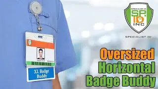 Extra Long Badge Buddy for Healthcare Professionals - Horizontal Oversized ID Badge Backer