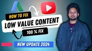 How to Fix Low Value Content On Google AdSense | New Method 2024 | 100 % Working