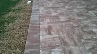 Nicolock travertine elevated patio hardscape from Stone Ridge XL Hanover, PA Ryan's Landscaping