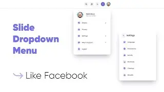 Create Dropdown Menu Like Facebook using HTML CSS and Javascript